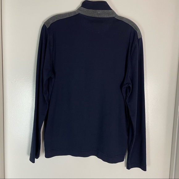 Banana Republic T-shirt Sweater Sweatshirt Luxury Touch Medium Zip Blue Long S - Picture 6 of 10